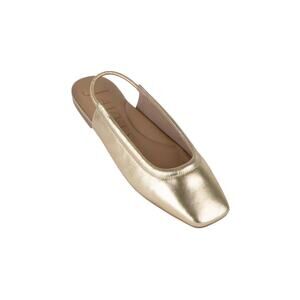 Erik Javits gold slingback flats. Sz 6